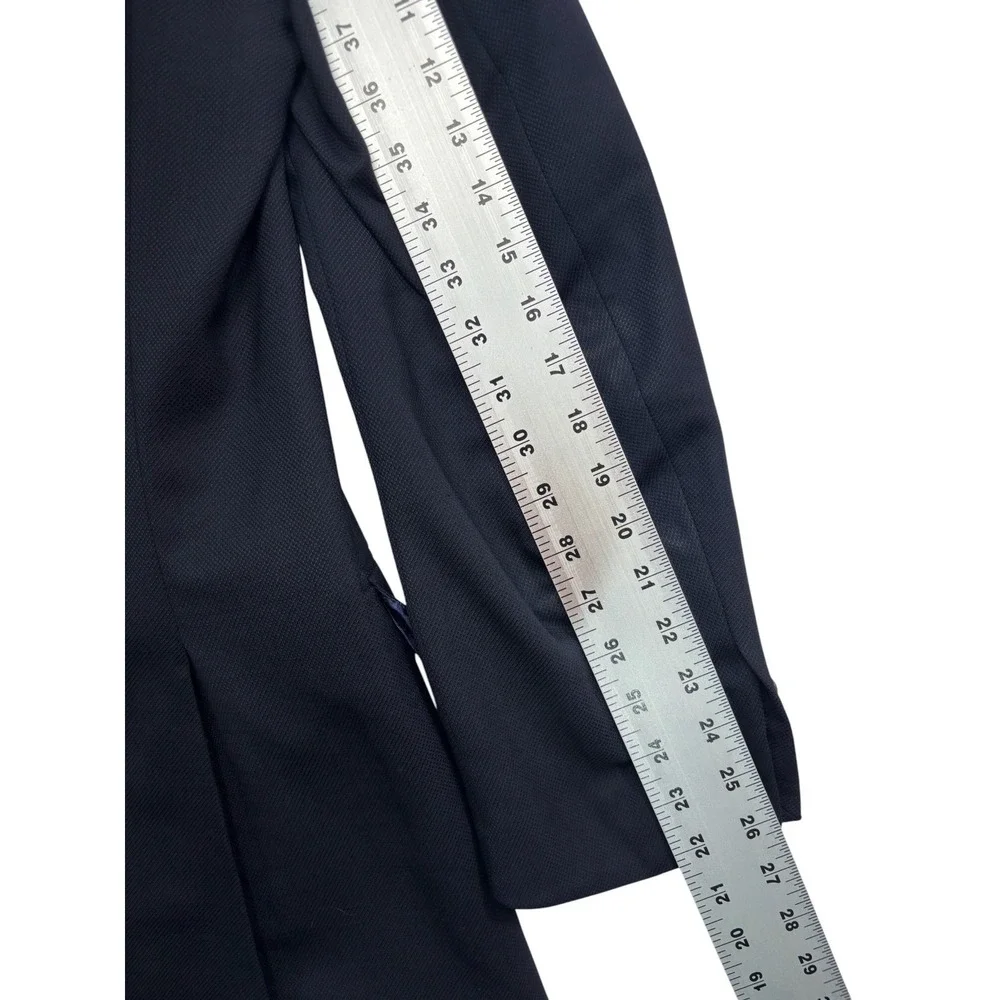 Ermenegildo Zegna 58 48R Navy Blue Cool Effect Hopsack Blazer Jacket Sport Coat